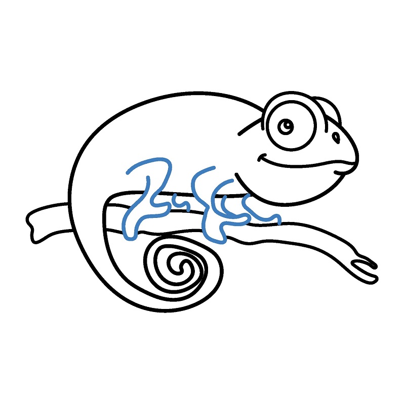 Hướng dẫn vẽ con Tắc kè hoa đẹp mắt. - Bước 6