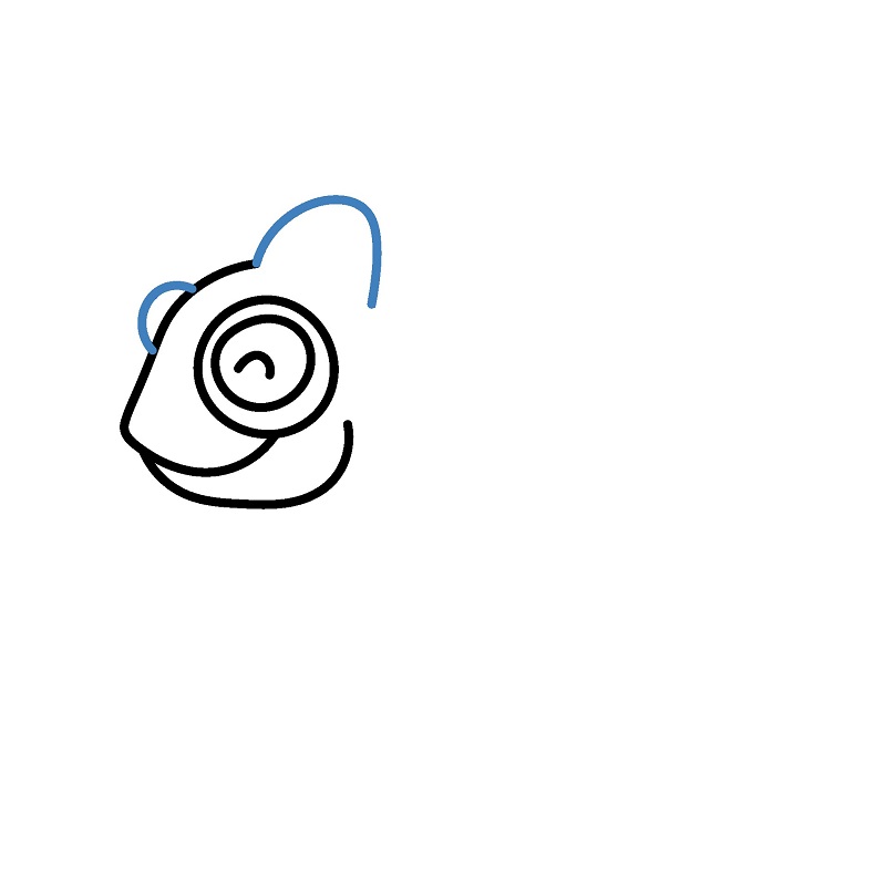 Hướng dẫn vẽ con Tắc kè hoa vui vẻ. - Bước 3