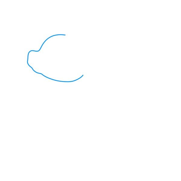 Hướng dẫn cách vẽ một con Tuần Lộc đơn giản và đẹp cho bé - Bước 1