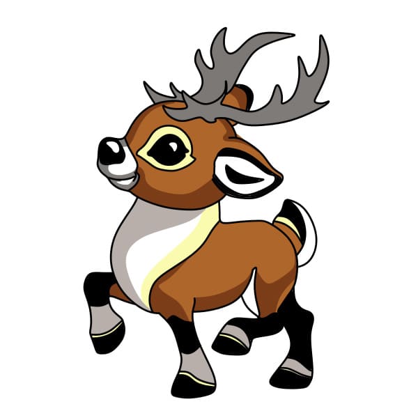 Hướng dẫn cách vẽ một con Tuần Lộc đơn giản và đẹp cho bé