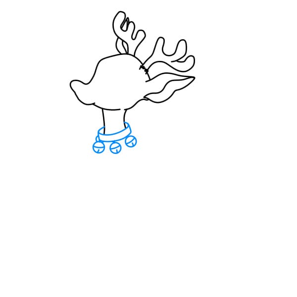 Hướng dẫn cách vẽ một con Tuần Lộc nhỏ đơn giản và đẹp cho bé - Bước 4