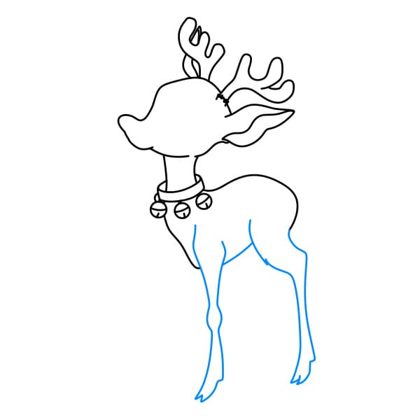 Hướng dẫn cách vẽ một con Tuần Lộc nhỏ đơn giản và đẹp cho bé - Bước 6