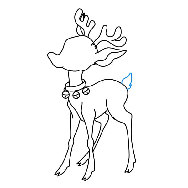 Hướng dẫn cách vẽ một con Tuần Lộc nhỏ đơn giản và đẹp cho bé - Bước 7