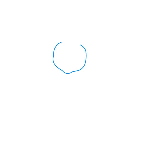 Hướng dẫn cách vẽ một con Tuần Lộc dễ thương và đẹp cho bé - Bước 1