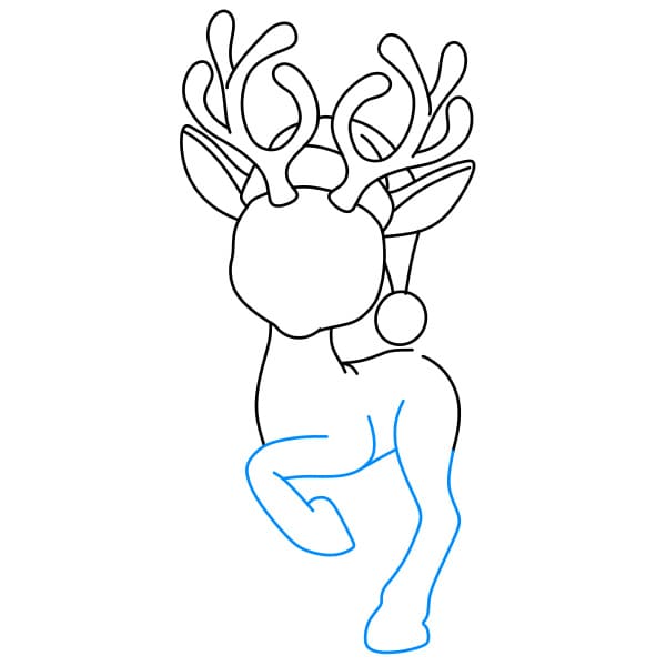 Hướng dẫn cách vẽ một con Tuần Lộc dễ thương và đẹp cho bé - Bước 4