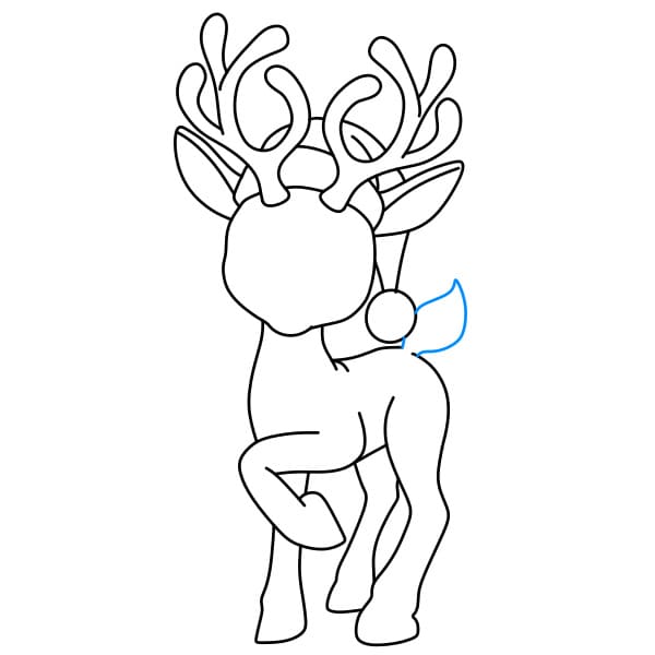 Hướng dẫn cách vẽ một con Tuần Lộc dễ thương và đẹp cho bé - Bước 5