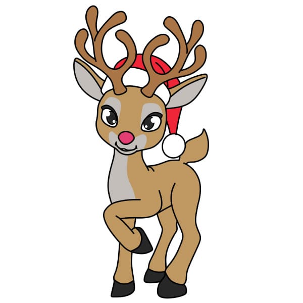 Hướng dẫn cách vẽ một con Tuần Lộc dễ thương và đẹp cho bé