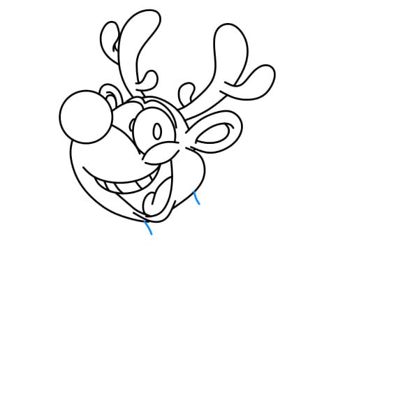 Hướng dẫn cách vẽ một con Tuần Lộc vui vẻ và yêu đời cho bé - Bước 5