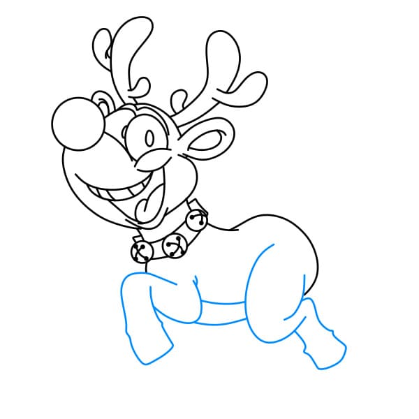 Hướng dẫn cách vẽ một con Tuần Lộc vui vẻ và yêu đời cho bé - Bước 7