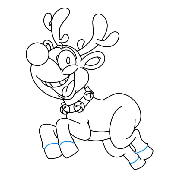 Hướng dẫn cách vẽ một con Tuần Lộc vui vẻ và yêu đời cho bé - Bước 8