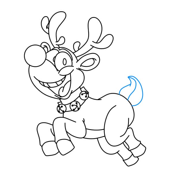 Hướng dẫn cách vẽ một con Tuần Lộc vui vẻ và yêu đời cho bé - Bước 9