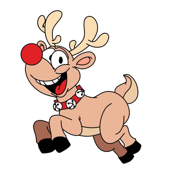 Hướng dẫn cách vẽ một con Tuần Lộc vui vẻ và yêu đời cho bé