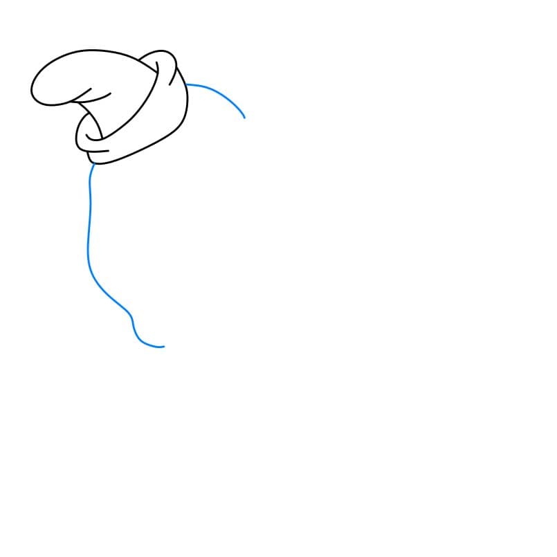 Hướng dẫn cách vẽ Dumbo đơn giản và dễ thương cho bé - Bước 2