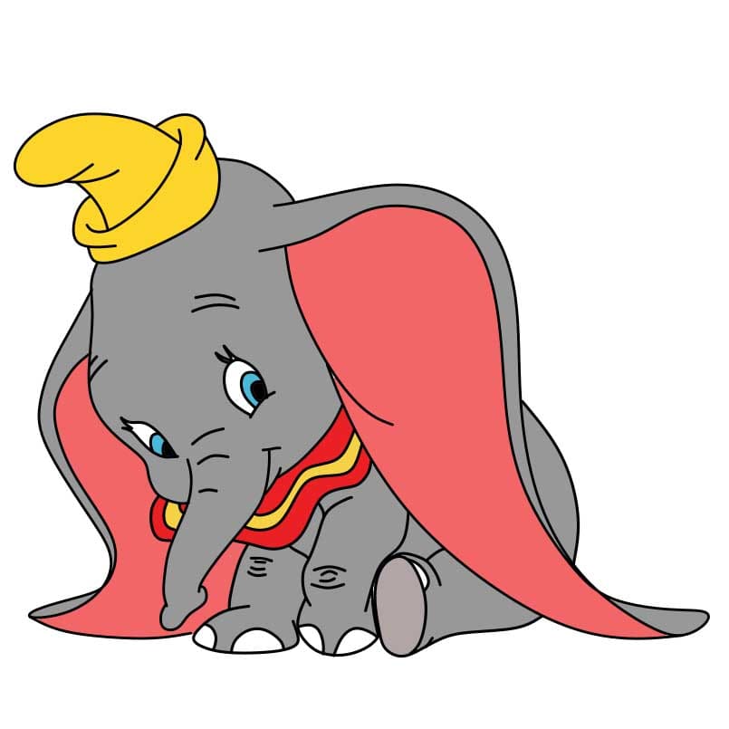 Hướng dẫn cách vẽ Dumbo đơn giản và dễ thương cho bé
