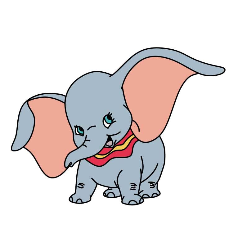 Hướng dẫn cách vẽ Dumbo đơn giản và đẹp cho bé