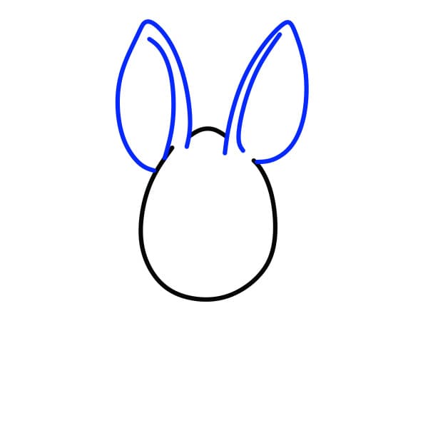 Hướng dẫn vẽ con dơi mặt heo - Bước 2