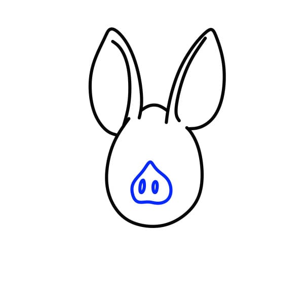 Hướng dẫn vẽ con dơi mặt heo - Bước 3