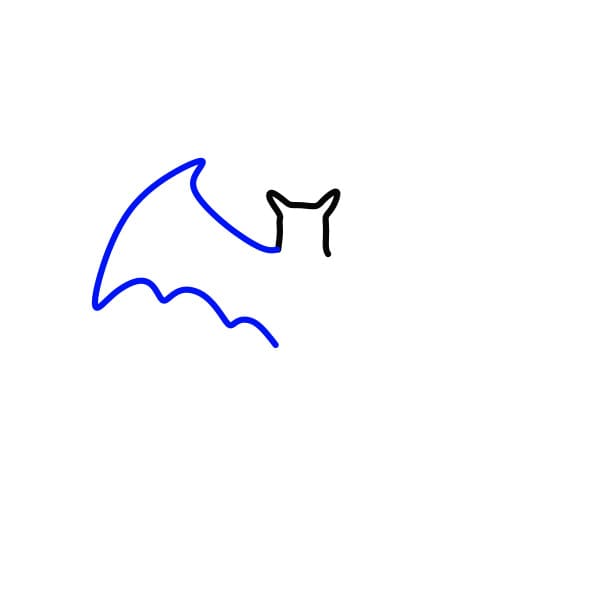 Hướng dẫn vẽ biểu tượng con dơi - Bước 2