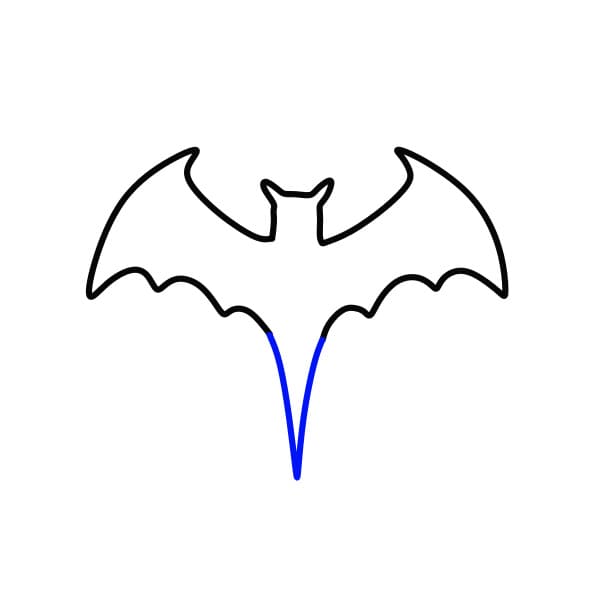 Hướng dẫn vẽ biểu tượng con dơi - Bước 3