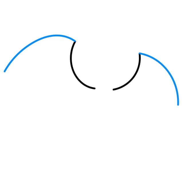 Hướng dẫn vẽ biểu tượng hình con dơi đơn giản - Bước 2