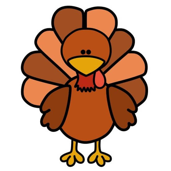 Hướng dẫn vẽ con gà tây đơn giản. - Bước 11