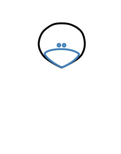 Hướng dẫn vẽ con gà tây đơn giản. - Bước 2