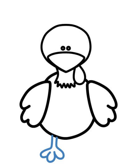 Hướng dẫn vẽ con gà tây đơn giản. - Bước 7