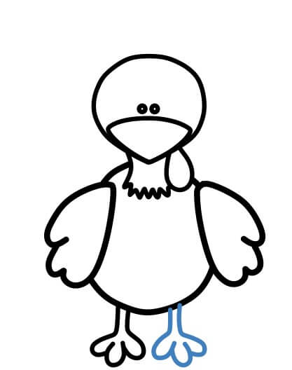 Hướng dẫn vẽ con gà tây đơn giản. - Bước 8