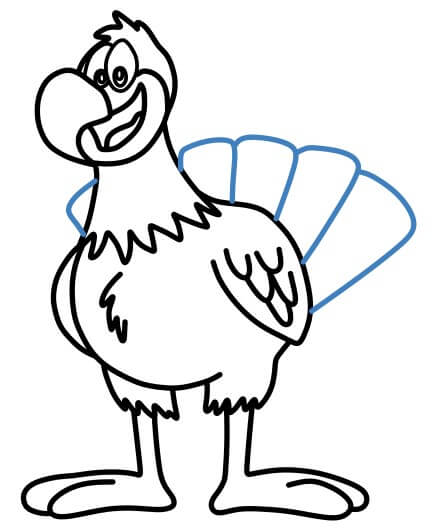 Hướng dẫn vẽ con gà tây phong cách hoạt hình. - Bước 10