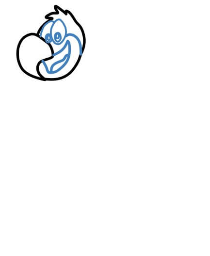 Hướng dẫn vẽ con gà tây phong cách hoạt hình. - Bước 3