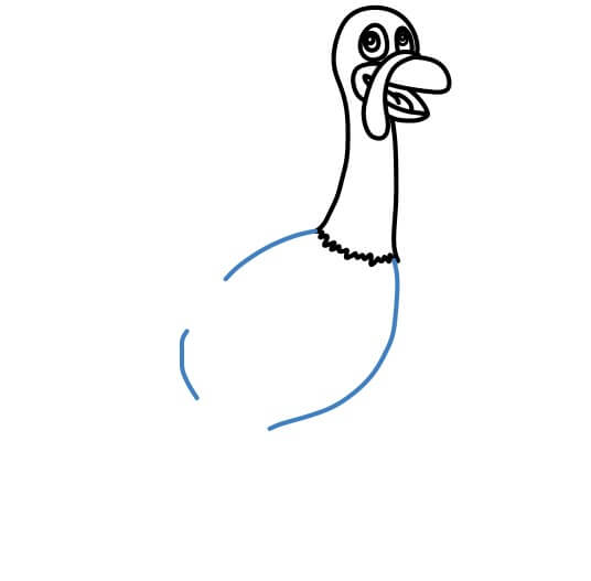 Hướng dẫn vẽ chú gà tây vui vẻ. - Bước 5