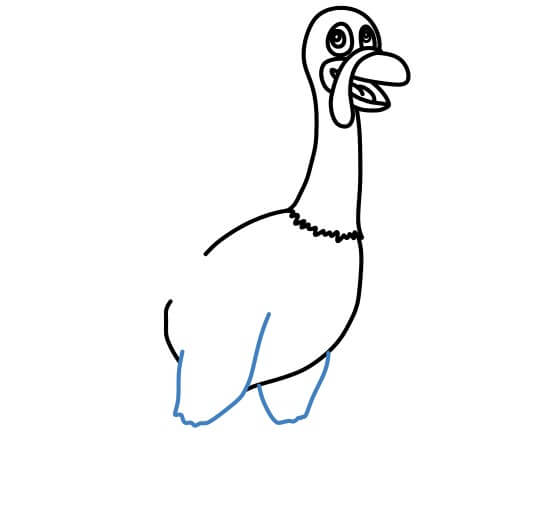 Hướng dẫn vẽ chú gà tây vui vẻ. - Bước 6