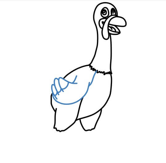 Hướng dẫn vẽ chú gà tây vui vẻ. - Bước 7