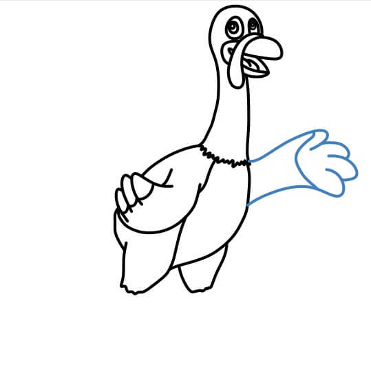 Hướng dẫn vẽ chú gà tây vui vẻ. - Bước 8