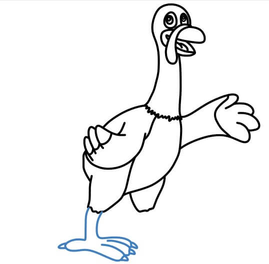 Hướng dẫn vẽ chú gà tây vui vẻ. - Bước 9