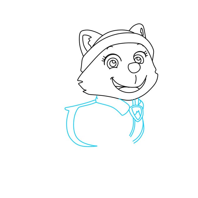 Hướng dẫn vẽ những chú chó anh hùng – Paw Patrol đơn giản và đẹp cho bé - Bước 4