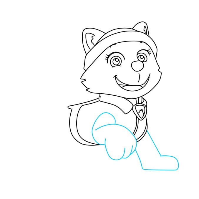 Hướng dẫn vẽ những chú chó anh hùng – Paw Patrol đơn giản và đẹp cho bé - Bước 5