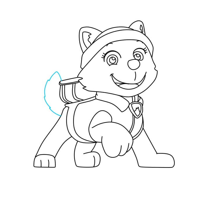 Hướng dẫn vẽ những chú chó anh hùng – Paw Patrol đơn giản và đẹp cho bé - Bước 7