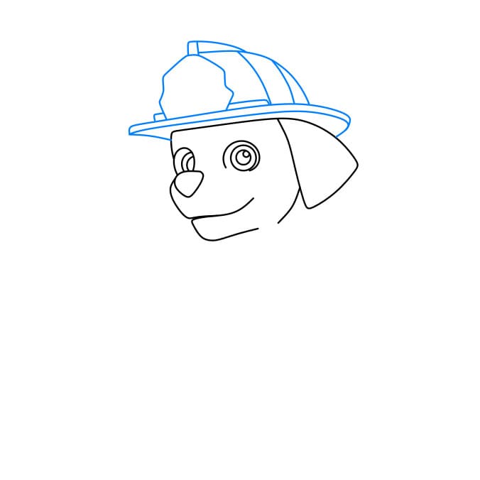 Hướng dẫn cách vẽ chú chó siêu anh hùng – Marshall đơn giản và đẹp - Bước 3