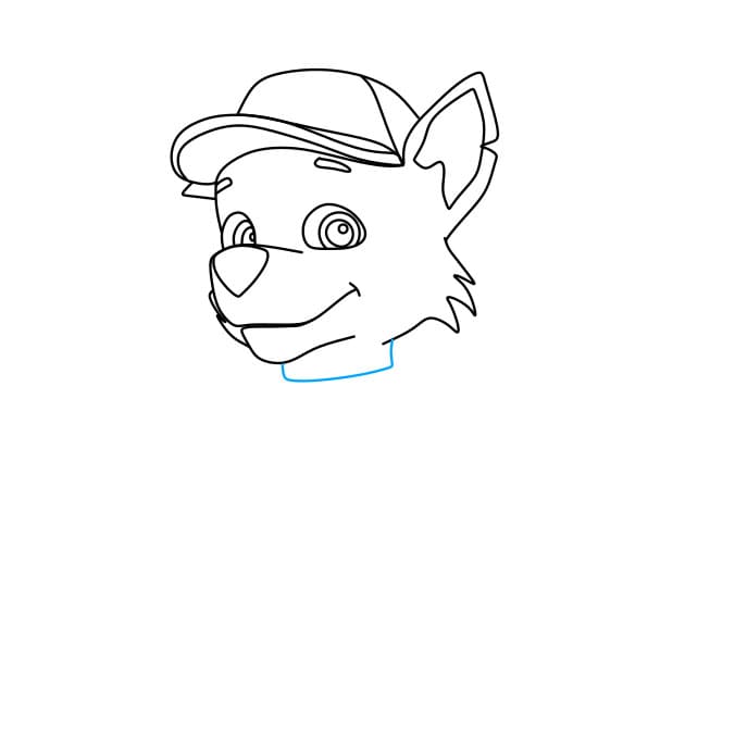 Hướng dẫn cách vẽ chú chó siêu anh hùng – Rocky đơn giản và đẹp - Bước 4