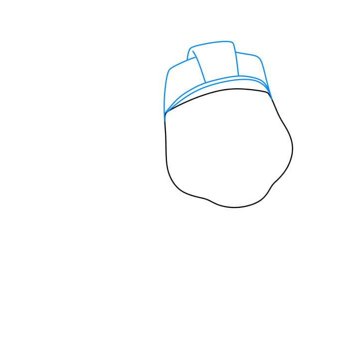 Hướng dẫn cách vẽ chú chó siêu anh hùng – Rubble đơn giản và đẹp - Bước 2