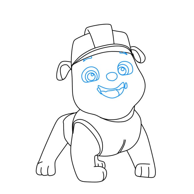 Hướng dẫn cách vẽ chú chó siêu anh hùng – Rubble đơn giản và đẹp - Bước 5