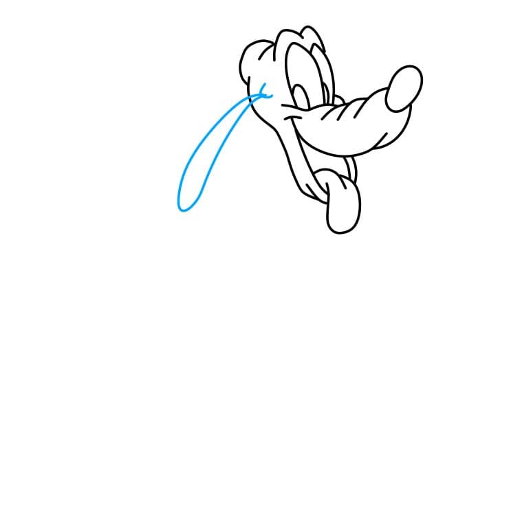 Hướng dẫn cách vẽ chú chó Pluto đáng yêu và đơn giản cho bé - Bước 2