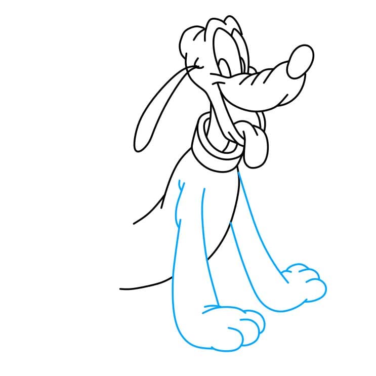 Hướng dẫn cách vẽ chú chó Pluto đáng yêu và đơn giản cho bé - Bước 4