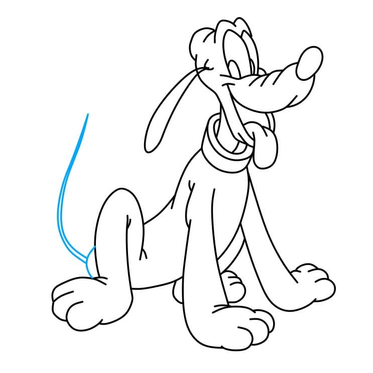 Hướng dẫn cách vẽ chú chó Pluto đáng yêu và đơn giản cho bé - Bước 5