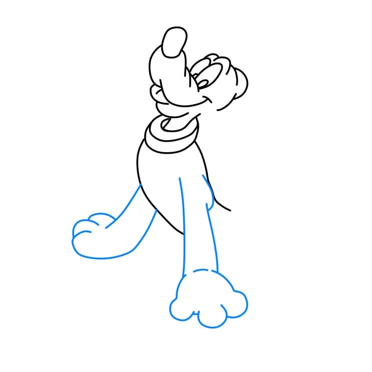 Hướng dẫn vẽ dễ dàng : chú chó Pluto - Bước 5