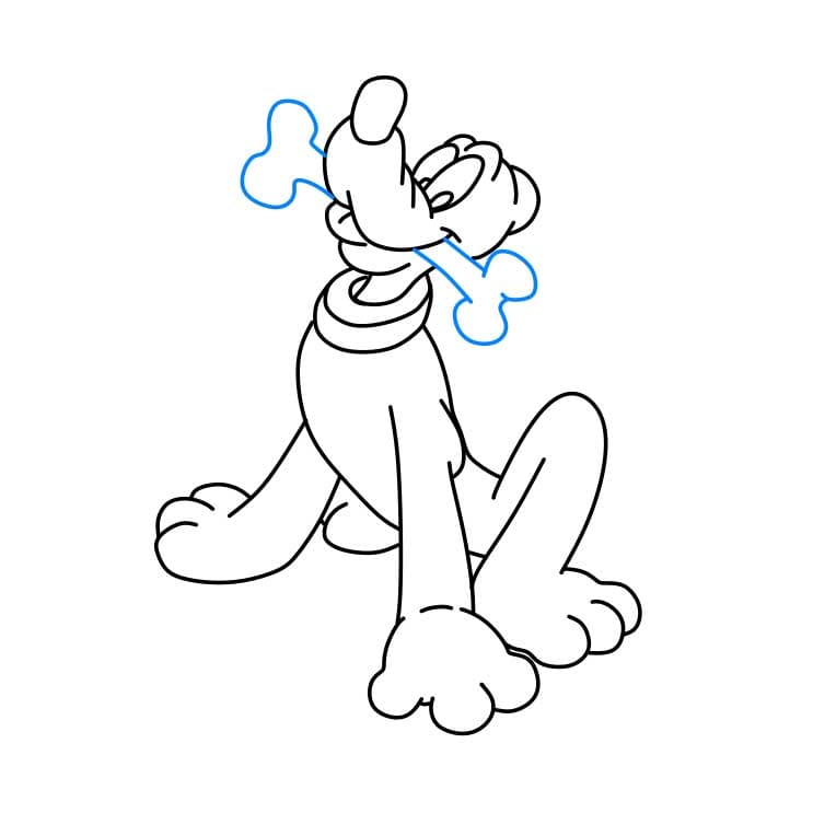 Hướng dẫn vẽ dễ dàng : chú chó Pluto - Bước 6