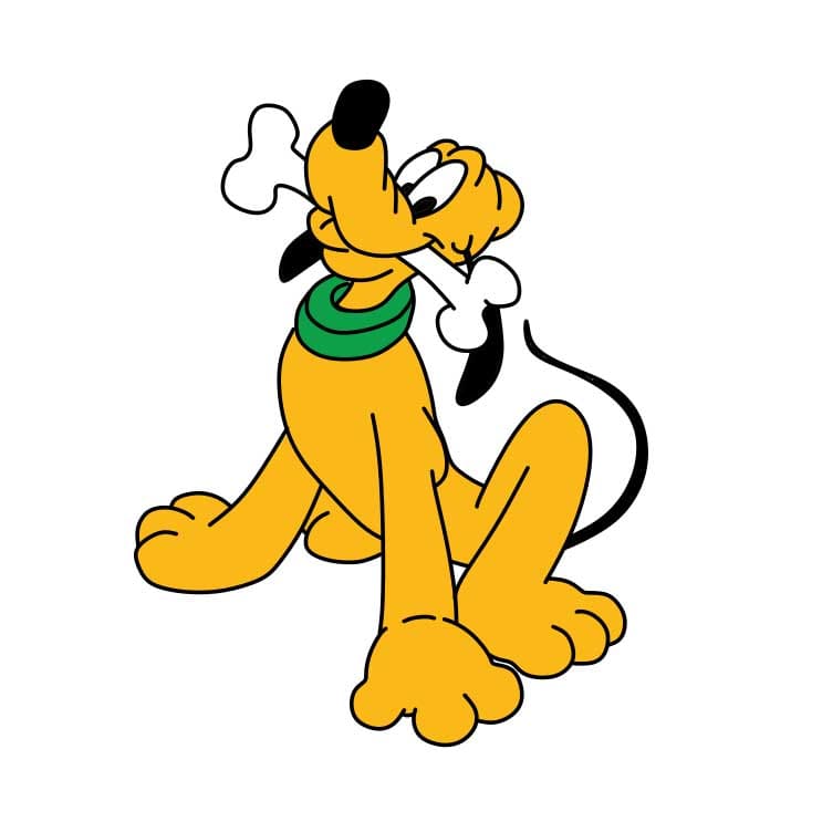 Hướng dẫn vẽ dễ dàng : chú chó Pluto - Bước 8