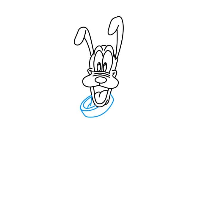 Hướng dẫn cách vẽ chú chó Pluto đơn giản - Bước 3