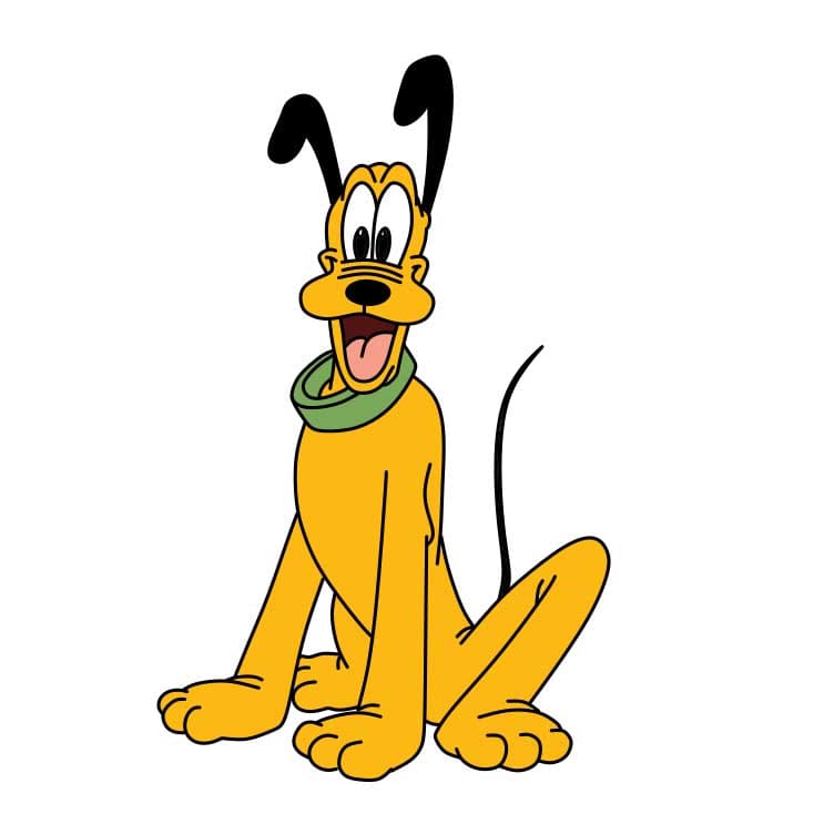 Hướng dẫn cách vẽ chú chó Pluto đơn giản